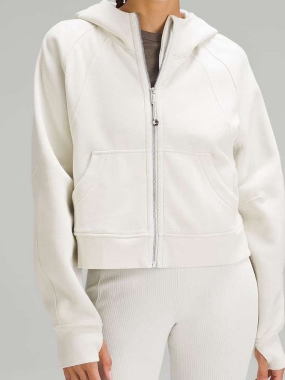 SOLD Lululemon Off-White Cream Full-Zip Scuba Oversized Hoodie